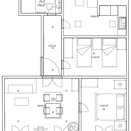 Apartment Very Sunny With Large Balcony 3rd Floor *